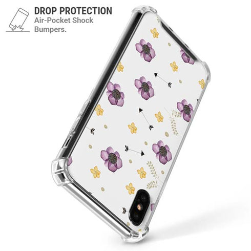 Flowers and Arrows iPhone XS Max Clear Case